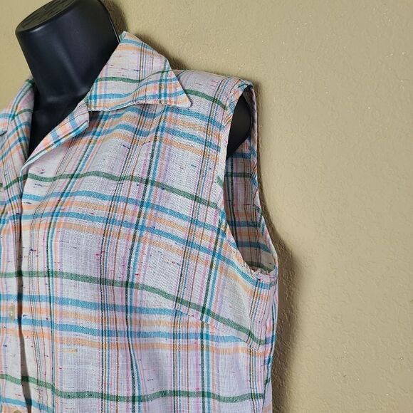 Vintage Laura Mae Life Press Sleeveless Top - Picture 4 of 8